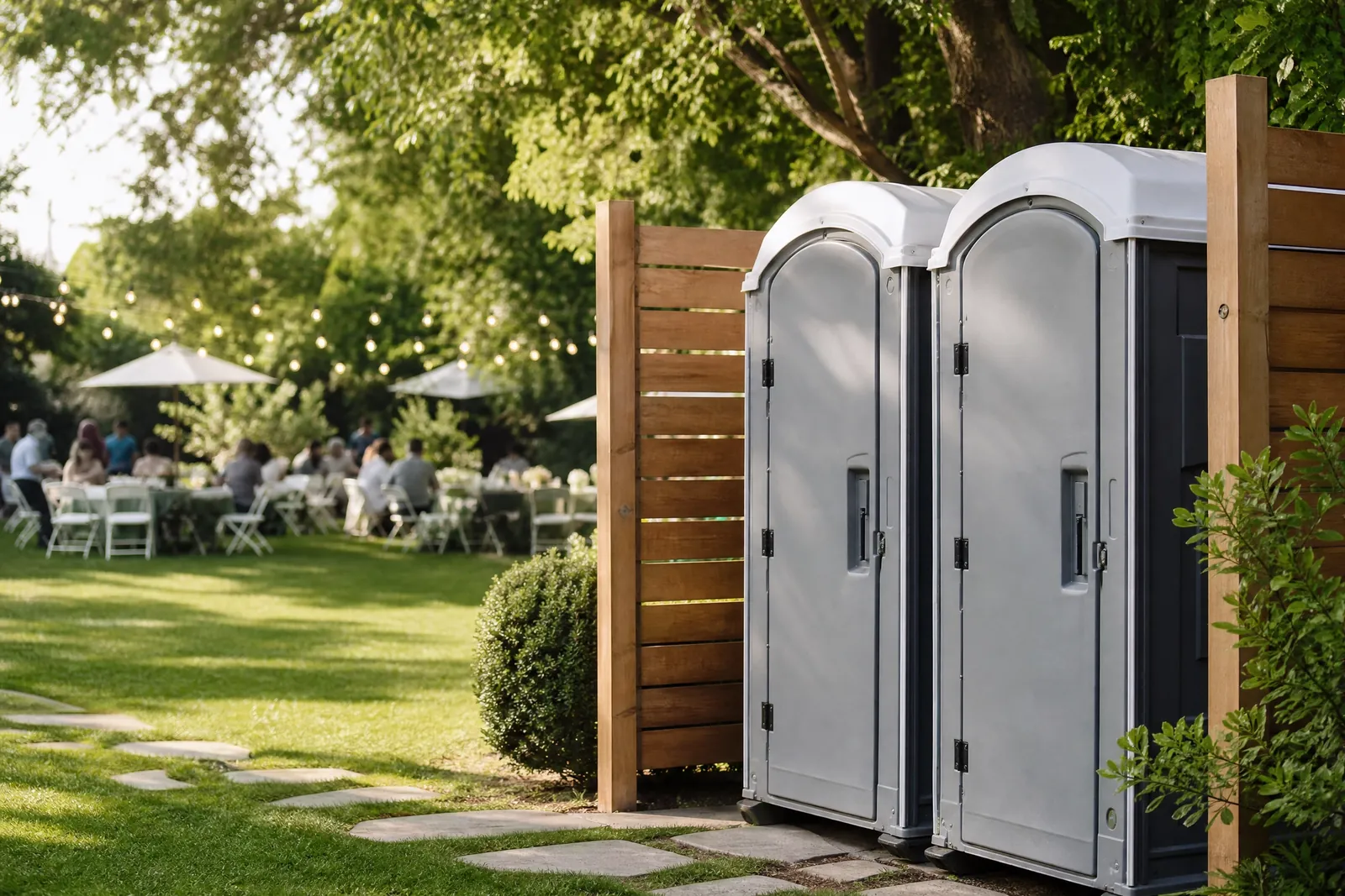 Comfortable Restrooms for Events Big and Small portable sanitation setup
